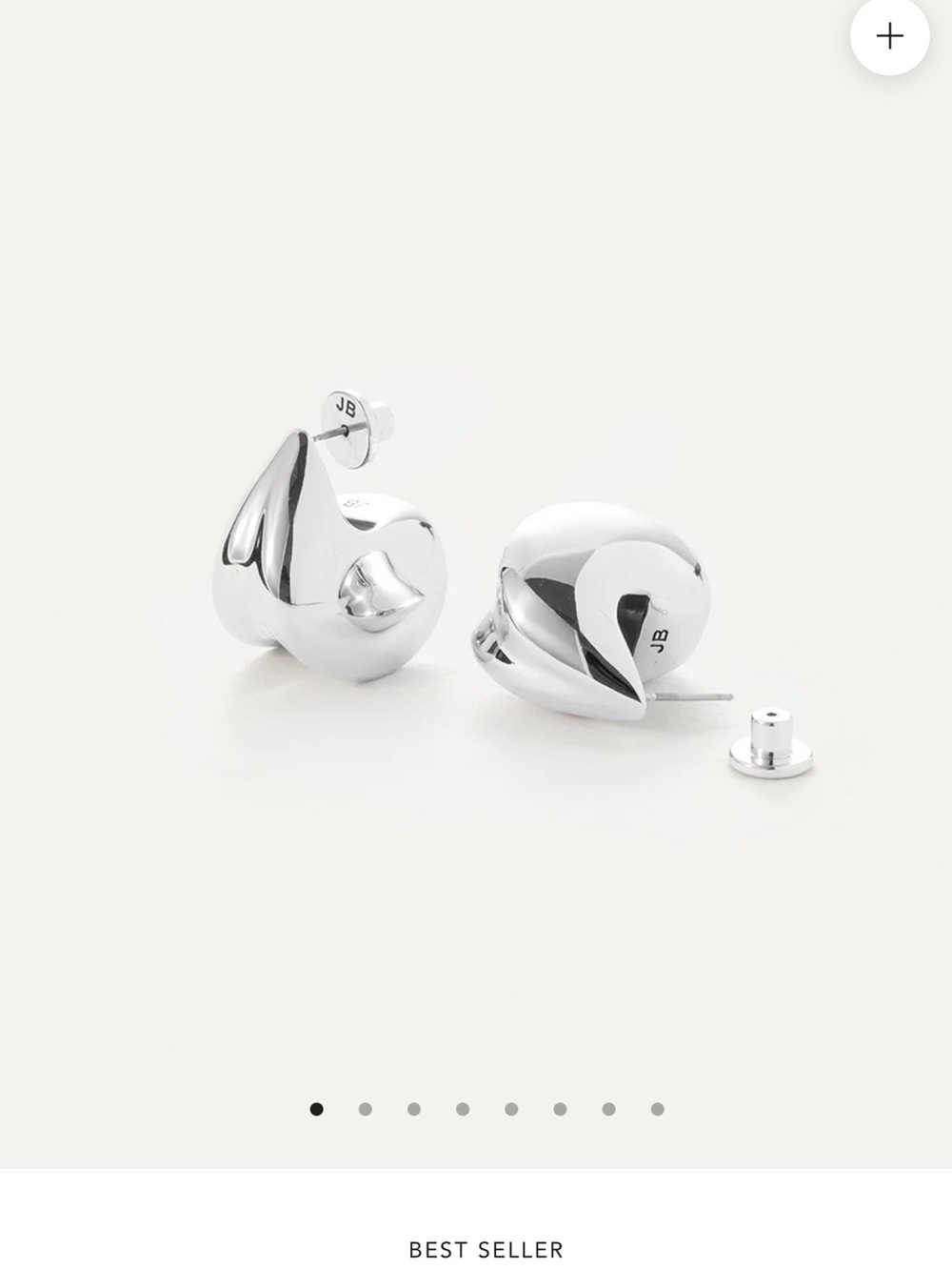 Jenny Bird Paige  puff earrings- Polished Silver